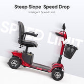 IMW100 4-wheel Electric Scooter With Basket And Extended Battery